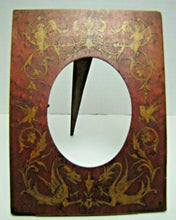 Load image into Gallery viewer, Cherubs Dragons Griffins Birds Flowers Antique Marquetry Inlaid Ornate Frame Art
