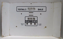 Load image into Gallery viewer, Vintage Gas Station Porcelain Pump Plate Cents per Gallon Sign oil auto truck
