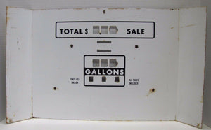Vintage Gas Station Porcelain Pump Plate Cents per Gallon Sign oil auto truck