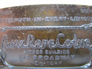 Antique AJAX ROPE Co Advertising Paperweight Singer Bldg NY Tug-O-War store dspl