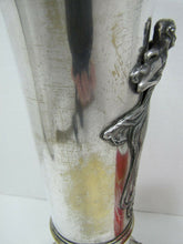 Load image into Gallery viewer, Art Nouveau Vase Lovely Maiden Long Flowing Hair Silver Plate Decorative Arts
