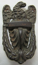 Load image into Gallery viewer, Antique 19c Cast Iron Eagle Door Knocker exquisite small ornate interior bathrm
