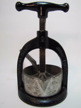 Load image into Gallery viewer, Antique Cast Iron Columbia Meat Juice Press No2 Landers Frary &amp; Clark Conn USA
