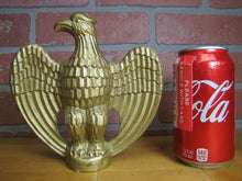Load image into Gallery viewer, Art Deco Eagle Topper Bevel Feather Cast Metal Gold Ornate Hardware Element
