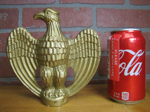 Art Deco Eagle Topper Bevel Feather Cast Metal Gold Ornate Hardware Element