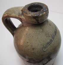 Load image into Gallery viewer, BOSTON HIGHLAND YEAST Antique Small Stoneware Pottery Jug Impressed Lettering

