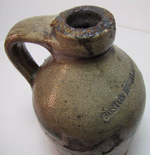 Load image into Gallery viewer, Antique BOSTON HIGHLAND YEAST Small Stoneware Pottery Jug impressed lettering
