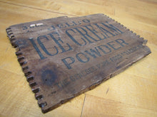 Load image into Gallery viewer, JELL-O ICE CREAM Old Wood Crate Box Panel Advertising Sign Genesee Food Leroy NY
