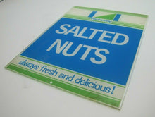 Load image into Gallery viewer, Vintage RICHWAY SALTED NUTS Sign ALWAYS FRESH DELICIOUS Reverse on Plexiglas Ad

