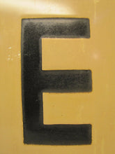 Load image into Gallery viewer, &#39;E&#39; Old Porcelain RR Train Station Ad Sign Boarding Sign Buffalo NY Railroad
