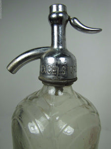 SSS SCHULTZ BROOKLYN NY Art Deco Embossed Seltzer Bottle Excelsior Newark NJ