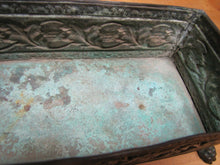 Load image into Gallery viewer, Old Copper Brass Bronze Small Planter Box Claw Foot Leaves Design
