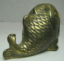 Load image into Gallery viewer, Fish Old Brass Figural Cigar Rest Ashtray Incense Burner England Decorative Arts
