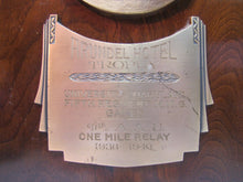 Load image into Gallery viewer, 1938 ARUNDEL HOTEL Award Trophy UNIVERSITY OF MARYLAND AAU Track ONE MILE RELAY
