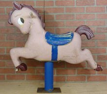 Load image into Gallery viewer, Old PONY CARNIVAL AMUSEMENT PARK RIDE Childs Fixed Roundabout Ride-On Numbered
