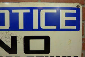 NOTICE NO PASSAGEWAY Old Safety Sign 14x20 Subway Shop Industrial Private Property Transportation