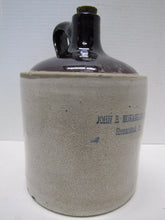 Load image into Gallery viewer, Antique John B. Monaghan&#39;s Sons Shenandoah Pa Stoneware Pottery Advertising Jug
