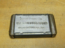 Load image into Gallery viewer, Antique STURGES &amp; SON PHOENIXVILLE PA Advertising Match Safe Vesta Holder
