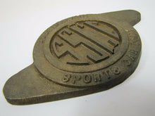 Load image into Gallery viewer, SSCC SUSQUEHANNA SPORTS CAR CLUB Old Brass Paperweight Embossed Ad Sign Plaque
