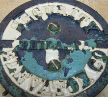 Load image into Gallery viewer, SECURITY ELEVATOR PHILA PA Old Cast Iron Plaque Sign Architectural Hardware Ad
