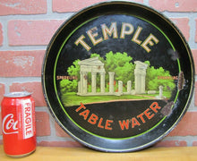Load image into Gallery viewer, TEMPLE SPARKLING TABLE WATER Old Advertising Tray CHAS SHONK Co LITHO CHICAGO
