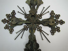 Load image into Gallery viewer, FOR HEAVENS SAKE Folk Art Key Crucifix Cross Nails Keys Ornate Artwork
