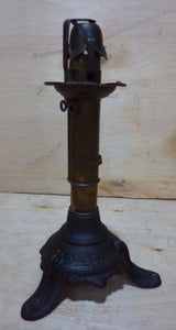 Antique Patent Adjustable Candlestick Lamp (Dr Hinds) 1864 65 68 Cast Iron Brass