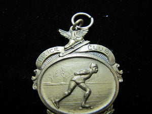 1929 THE ICE CLUB Skating Medallion 3/4 Mile Ornate Sports Award DIEGES & CLUST