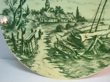 Load image into Gallery viewer, Villeroy &amp; Boch Wallerfangen Oceanside Scene charger plate yellow green ornate
