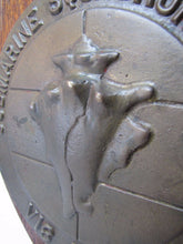 Load image into Gallery viewer, Old Brass SUBMARINE SQUADRON TWELVE Plaque VIS VITAE High Relief Naval Sign
