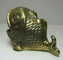 Load image into Gallery viewer, Fish Old Brass Figural Cigar Rest Ashtray Incense Burner England Decorative Arts
