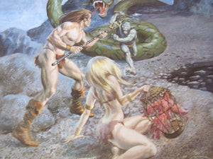 Orig 1980s CompuServe ADVENTURE Video Game Promo Poster artwrk Gray Morrow SciFi