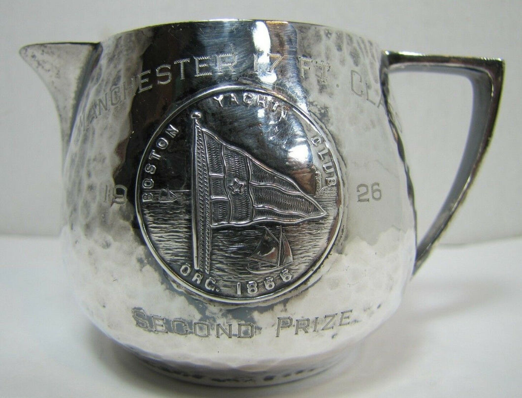 1926 BOSTON YACHT CLUB Trophy Award Manchester 17 Ft Class Hand Beaten EPNS