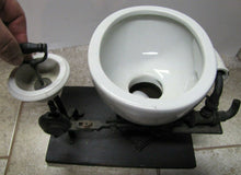 Load image into Gallery viewer, W S CARR NY Antique Dental Spittoon Early Plumbing Porcelain Salesman Sample
