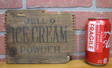 Load image into Gallery viewer, JELL-O ICE CREAM Old Wood Crate Box Panel Advertising Sign Genesee Food Leroy NY
