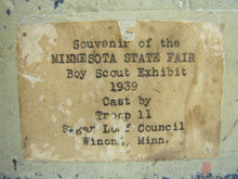 Load image into Gallery viewer, 1939 SUGAR LOAF ROCK WINONA MINNESOTA STATE FAIR BSA Cast Iron Doorstop RHTF
