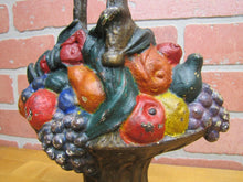 Load image into Gallery viewer, FRUIT BASKET ALBANY FOUNDRY Antique Cast Iron Doorstop Decorative Art Statue
