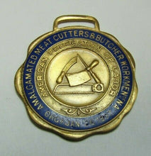 Load image into Gallery viewer, Antique MEAT CUTTERS &amp; BUTCHERS WORKMEN AFL Fob Medallion BASTIAN BROS NY Ornate
