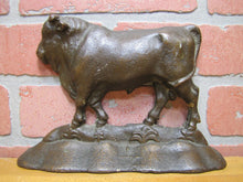 Load image into Gallery viewer, BULL BISON BUFFALO Old Doorstop Bronze Brass Decorative Arts Figural Door Stop
