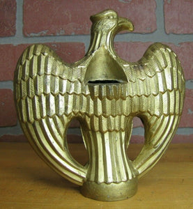 Art Deco Eagle Topper Bevel Feather Cast Metal Gold Ornate Hardware Element