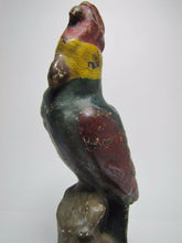 Load image into Gallery viewer, Antique Cast Iron Parrot Doorstop fabulous art statue old paint bird door stop
