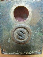 Load image into Gallery viewer, Old SHEPARD ELEVATOR CAR RUNNING Control Panel Button S Logo Bevel Edge Brass

