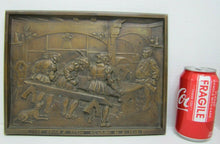 Load image into Gallery viewer, 1930s DEHLS &amp; STEIN NEWARK NJ Bar Pub Tavern Scene Bronze Plaque Sign Ornate
