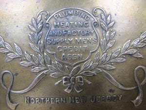 PLUMBING HEATING & FACTORY SUPPLY MEN'S CREDIT No NJ Old Ad Cigar Ashtray Tray