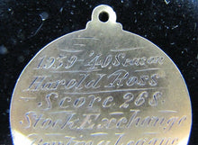 Load image into Gallery viewer, 1939 1940 NY STOCK EXCHANGE LEAGUE NEW YORK BOWLING Assn 10k GF Medallion
