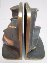 Load image into Gallery viewer, Old MACK TRUCK Bookends Bronze Brass High Relief Decorative Art Statue
