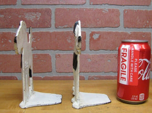 SPENCER FOUNDRY Art Deco Stylized Decorative Arts Dog Bookends Geometric Cubist