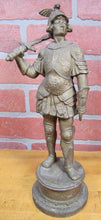 Load image into Gallery viewer, Antique GLADIATOR WARRIOR Decorative Art Statue DRAGON MONSTER Helmet Sword
