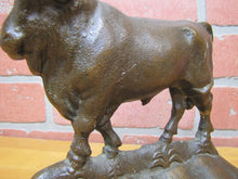 Load image into Gallery viewer, BULL BISON BUFFALO Old Doorstop Bronze Brass Decorative Arts Figural Door Stop
