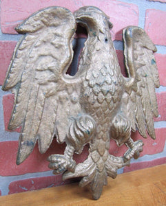 Antique Cast Iron EAGLE Wall Mount Decorative Art Plaque Universal Co Pat Pend